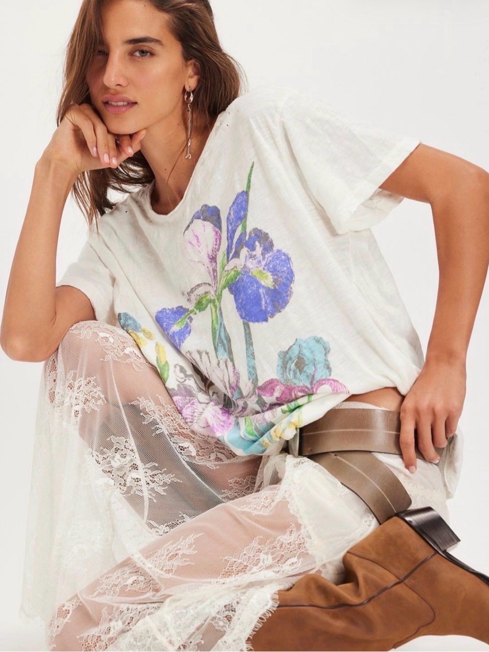 Magnolia Pearl Floral Iris Tee
